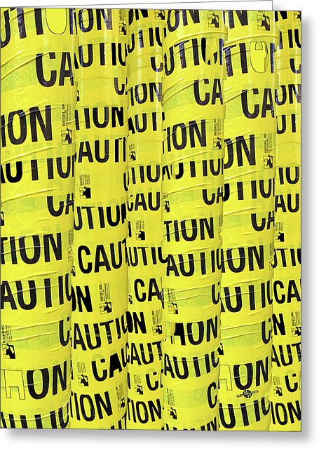 Caution - Greeting Card