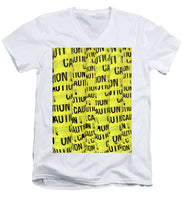 Caution - Men's V-Neck T-Shirt