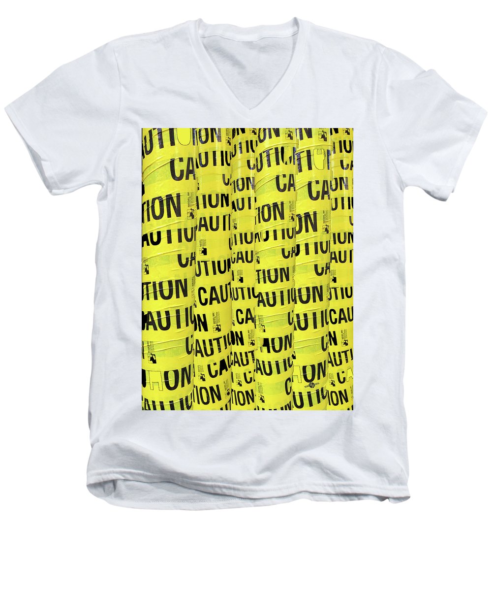 Caution - Men's V-Neck T-Shirt