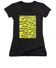 Caution - Women's V-Neck (Athletic Fit)