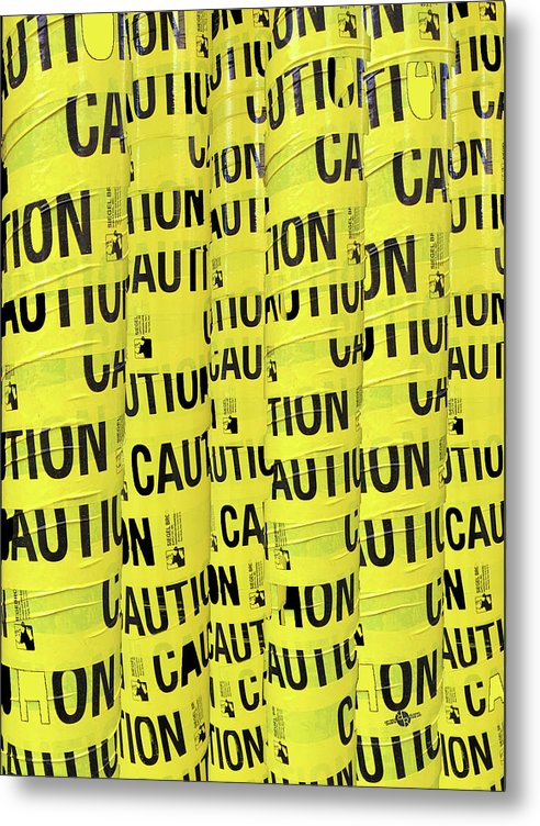 Caution - Metal Print