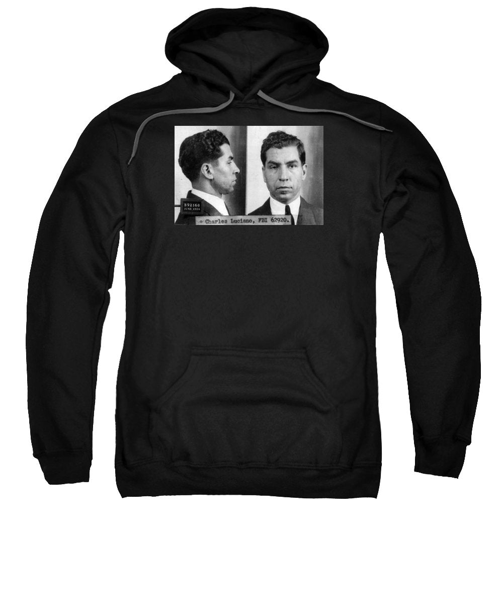 Charles Lucky Luciano Mug Shot 1931 Horizontal - Sweatshirt