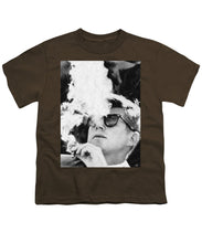 Cigar Smoker Cigar Lover Jfk Gifts Black And White Photo - Youth T-Shirt