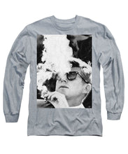 Cigar Smoker Cigar Lover Jfk Gifts Black And White Photo - Long Sleeve T-Shirt