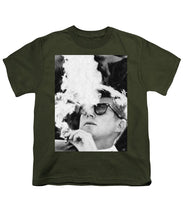 Cigar Smoker Cigar Lover Jfk Gifts Black And White Photo - Youth T-Shirt