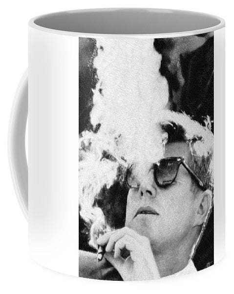 Cigar Smoker Cigar Lover Jfk Gifts Black And White Photo - Mug