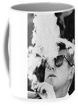 Cigar Smoker Cigar Lover Jfk Gifts Black And White Photo - Mug