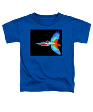 Colorful Parrot In Flight - Toddler T-Shirt Toddler T-Shirt Pixels Royal Small 