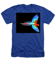 Colorful Parrot In Flight - Heathers T-Shirt Heathers T-Shirt Pixels Royal Small 