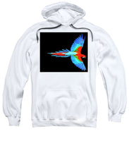 Colorful Parrot In Flight - Sweatshirt Sweatshirt Pixels White Small 