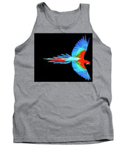 Colorful Parrot In Flight - Tank Top Tank Top Pixels Heather Small 