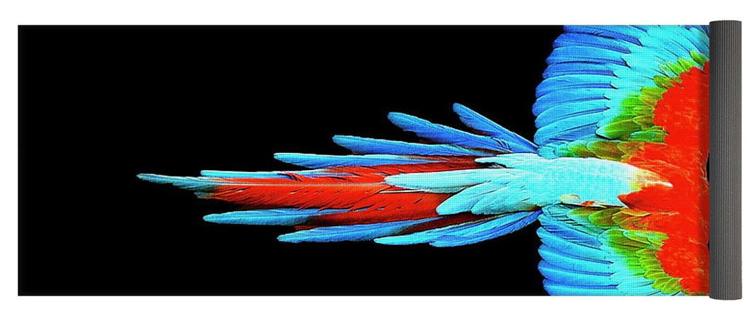 Colorful Parrot In Flight - Yoga Mat Yoga Mat Pixels 24