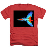 Colorful Parrot In Flight - Heathers T-Shirt Heathers T-Shirt Pixels Red Small 