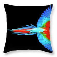 Colorful Parrot In Flight - Throw Pillow Throw Pillow Pixels 18" x 18" No 