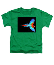 Colorful Parrot In Flight - Toddler T-Shirt Toddler T-Shirt Pixels Kelly Green Small 