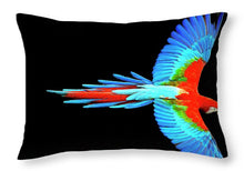 Colorful Parrot In Flight - Throw Pillow Throw Pillow Pixels 20" x 14" No 