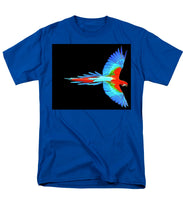 Colorful Parrot In Flight - Men's T-Shirt  (Regular Fit) Men's T-Shirt (Regular Fit) Pixels Royal Small 