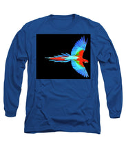 Colorful Parrot In Flight - Long Sleeve T-Shirt Long Sleeve T-Shirt Pixels Royal Small 