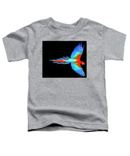 Colorful Parrot In Flight - Toddler T-Shirt Toddler T-Shirt Pixels Heather Small 