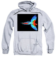 Colorful Parrot In Flight - Sweatshirt Sweatshirt Pixels Heather Small 