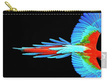 Colorful Parrot In Flight - Carry-All Pouch Carry-All Pouch Pixels Small (6" x 4")  