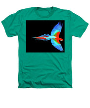 Colorful Parrot In Flight - Heathers T-Shirt Heathers T-Shirt Pixels Kelly Green Small 