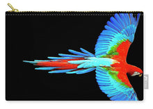 Colorful Parrot In Flight - Carry-All Pouch Carry-All Pouch Pixels Medium (9.5" x 6")  