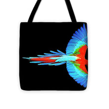Colorful Parrot In Flight - Tote Bag Tote Bag Pixels 16" x 16"  