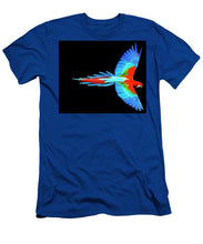 Colorful Parrot In Flight - Men's T-Shirt (Athletic Fit) Men's T-Shirt (Athletic Fit) Pixels Royal Small 