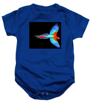 Colorful Parrot In Flight - Baby Onesie Baby Onesie Pixels Royal Small 