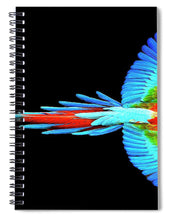 Colorful Parrot In Flight - Spiral Notebook Spiral Notebook Pixels 6" x 8"  