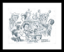 Daddy's Home Comics Original Sketch - Framed Print