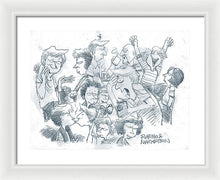 Daddy's Home Comics Original Sketch - Framed Print