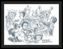 Daddy's Home Comics Original Sketch - Framed Print