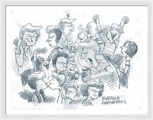 Daddy's Home Comics Original Sketch - Framed Print