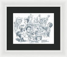 Daddy's Home Comics Original Sketch - Framed Print