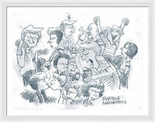 Daddy's Home Comics Original Sketch - Framed Print