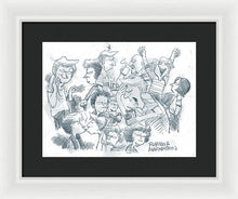 Daddy's Home Comics Original Sketch - Framed Print
