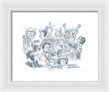 Daddy's Home Comics Original Sketch - Framed Print