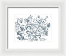 Daddy's Home Comics Original Sketch - Framed Print