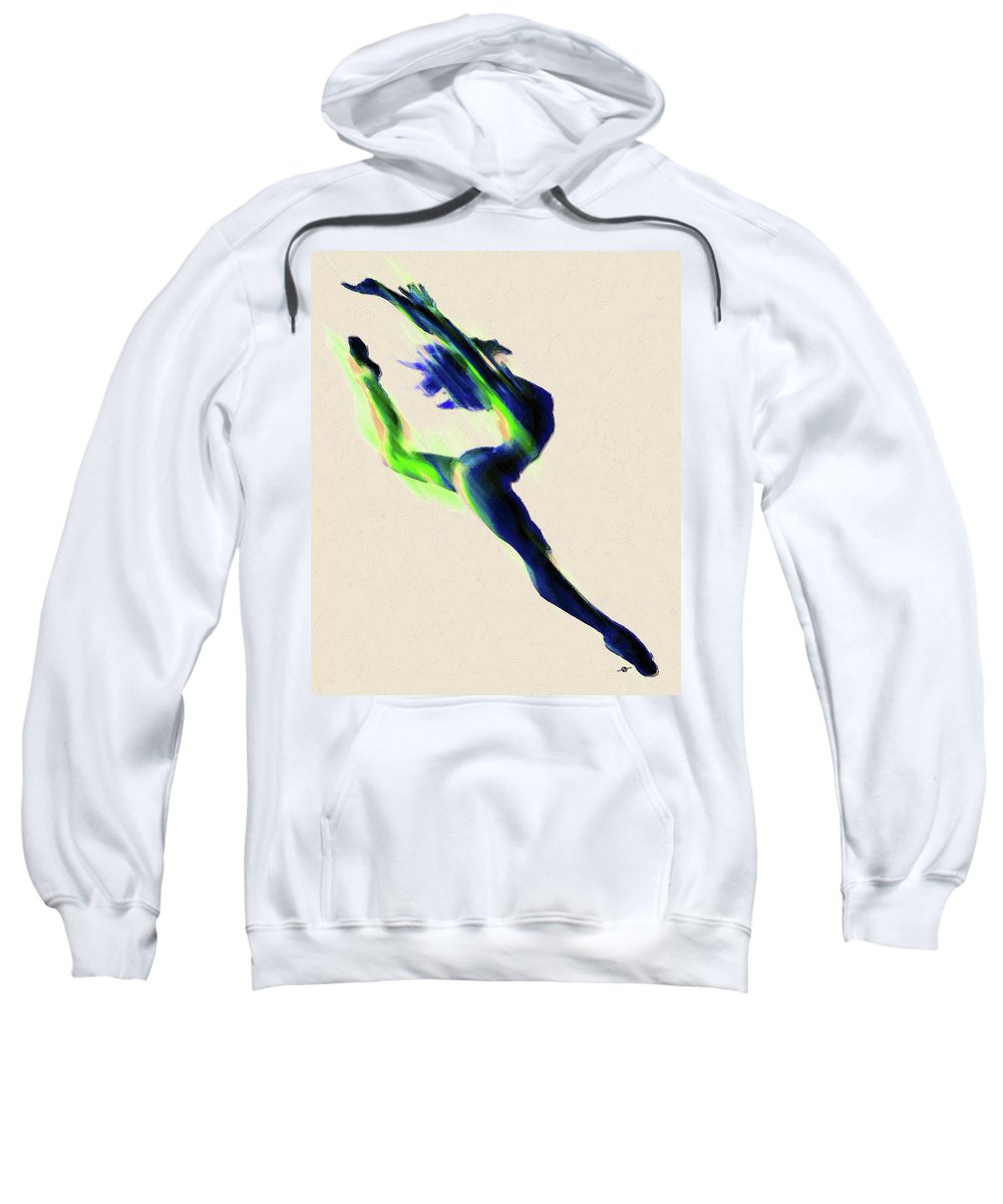 Dancer Digital Manipulated Photo With Paint Accents Color Change - Sweatshirt