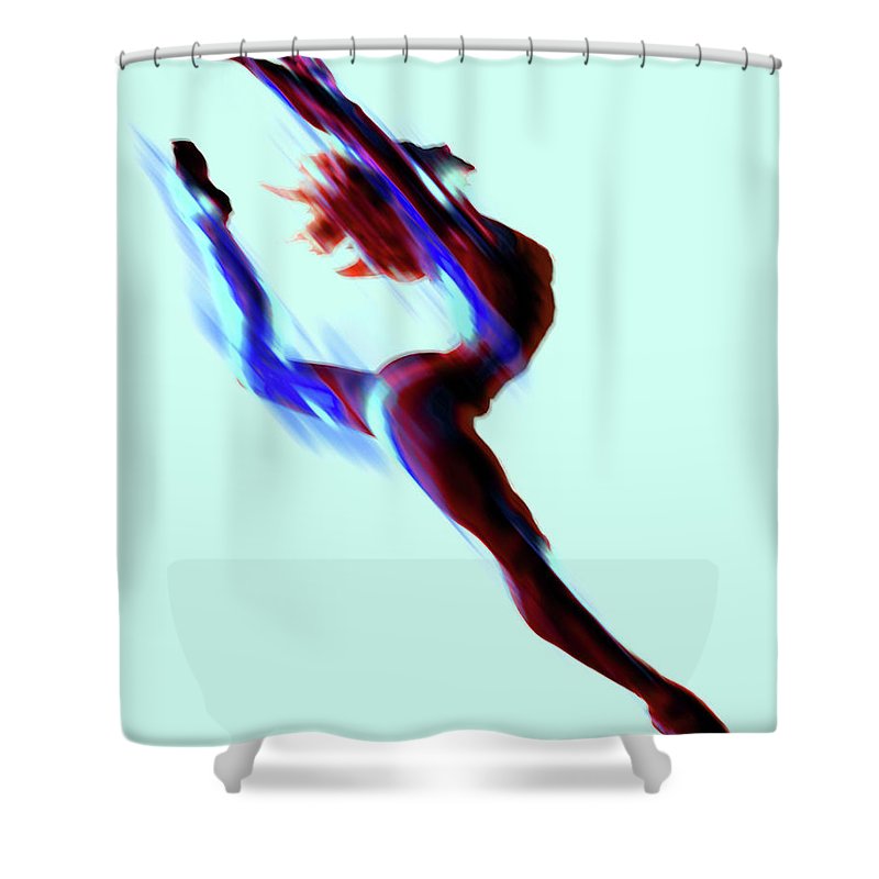 Dancer Impressionist Painting Acrylic Color Change - Shower Curtain