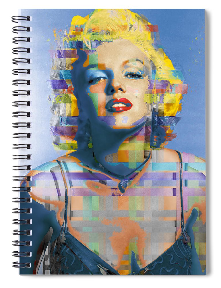 Digital Marilyn Monroe  - Spiral Notebook