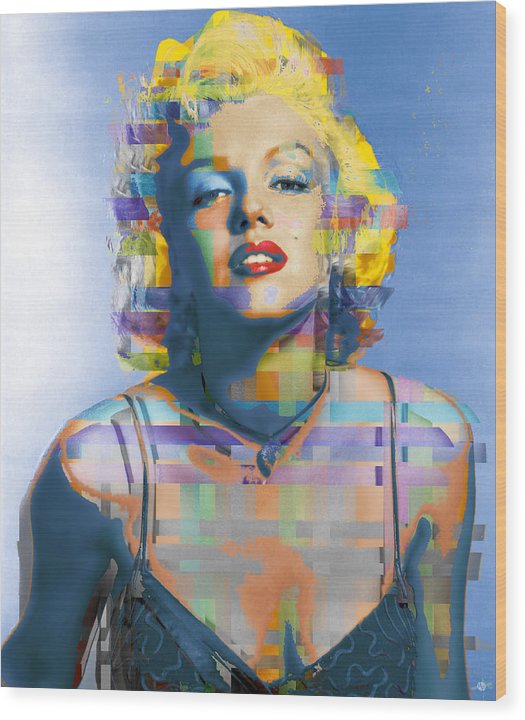 Digital Marilyn Monroe  - Wood Print