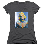 Digital Marilyn Monroe  - Women's V-Neck (Athletic Fit)