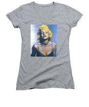 Digital Marilyn Monroe  - Women's V-Neck (Athletic Fit)
