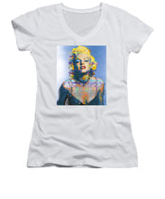 Digital Marilyn Monroe  - Women's V-Neck (Athletic Fit)