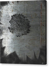 Dirty Silver Sunflower - Canvas Print