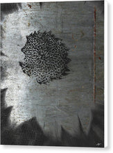Dirty Silver Sunflower - Canvas Print