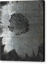 Dirty Silver Sunflower - Canvas Print